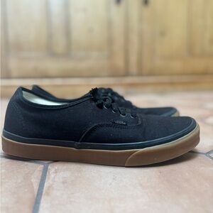 Vans Authentic Black with Gum Sole